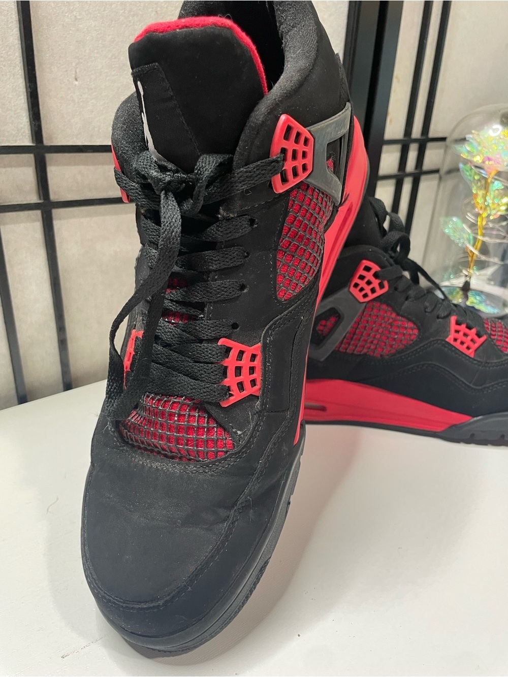 Nike Air Jordan 4 Retro Red Thunder Black Crimson  Size 12 - Picture 3 of 14